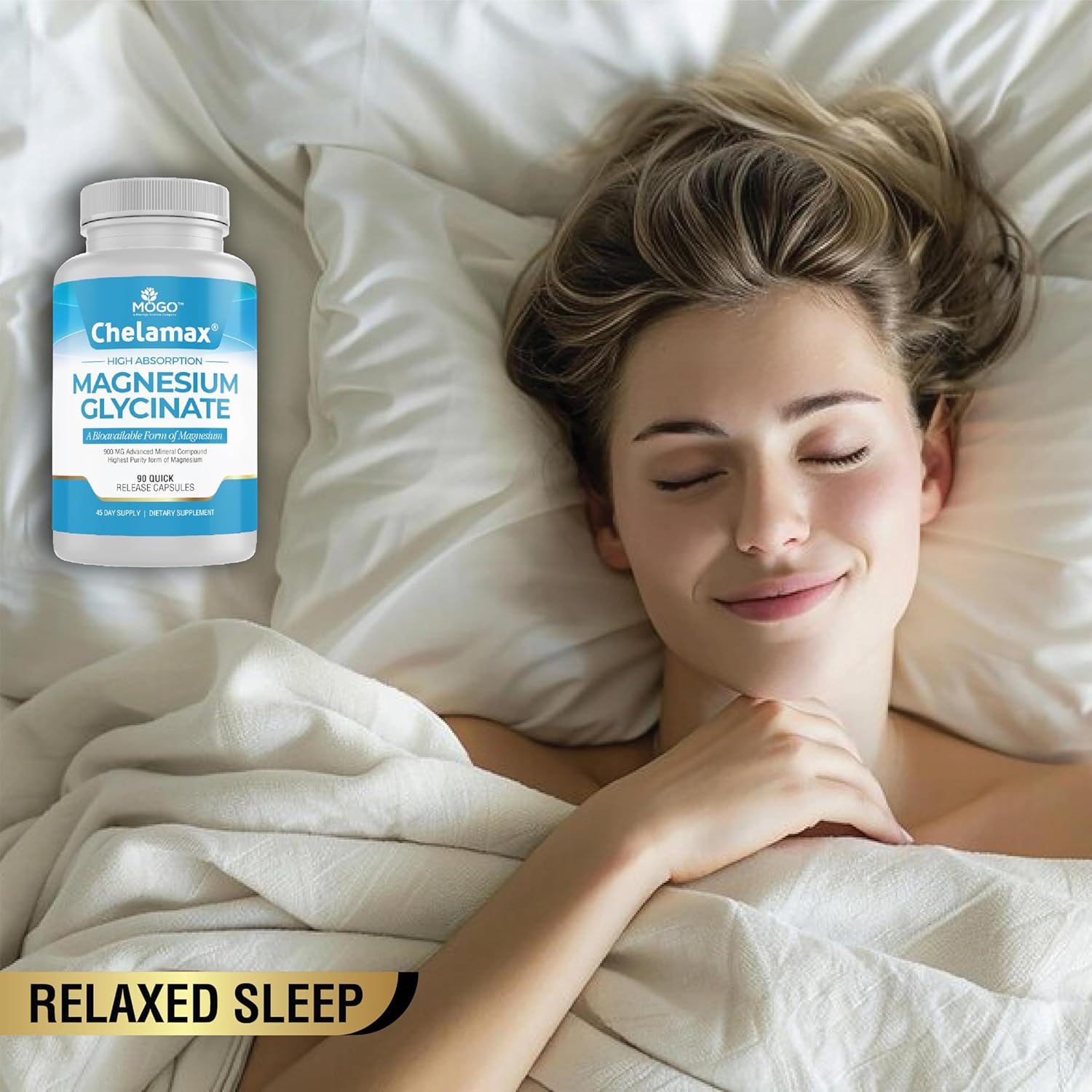 Chelamax Magnesium Glycinate 900mg Capsules.